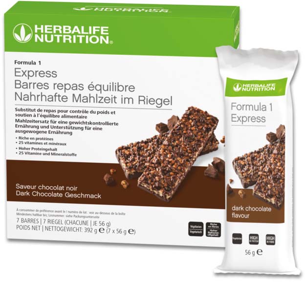  Herbalife - Barritas Formula 1 Express Sabor a chocolate negro - Haga clic en la imagen para más información